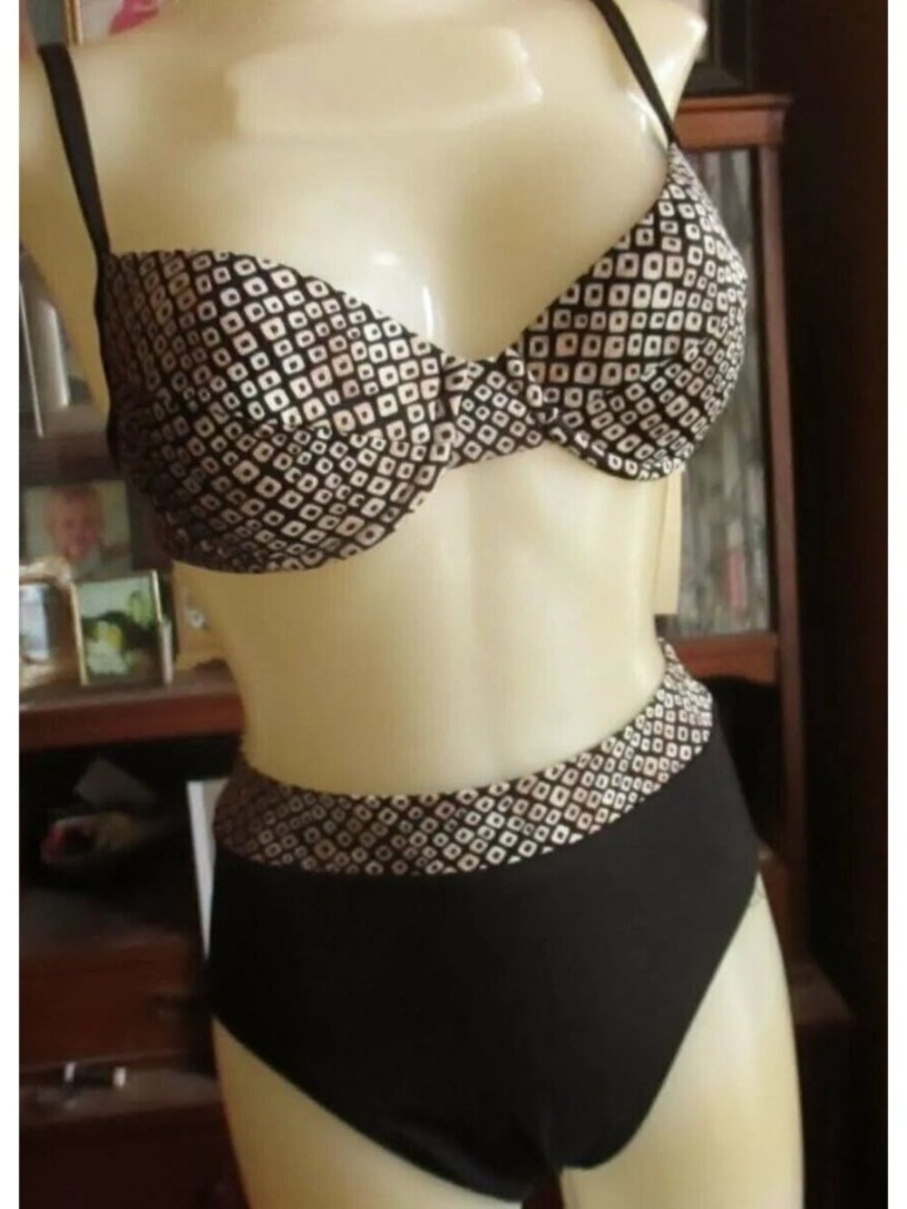 Vintage Womens Swimsuit Bikini 11/12 NEW 1980's Swimsuit 2 PIECE CASTAWAYS